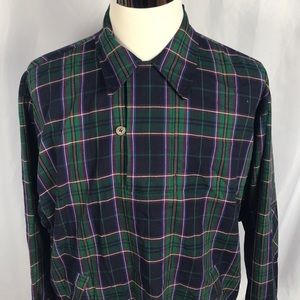 Pendleton two button pullover plaid pattern